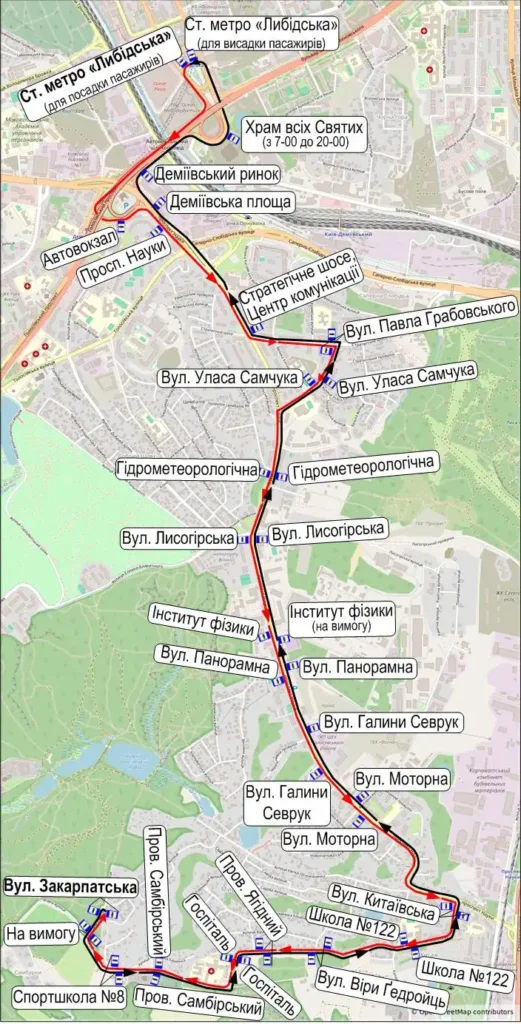 52 автобус Київ: розклад, маршрут