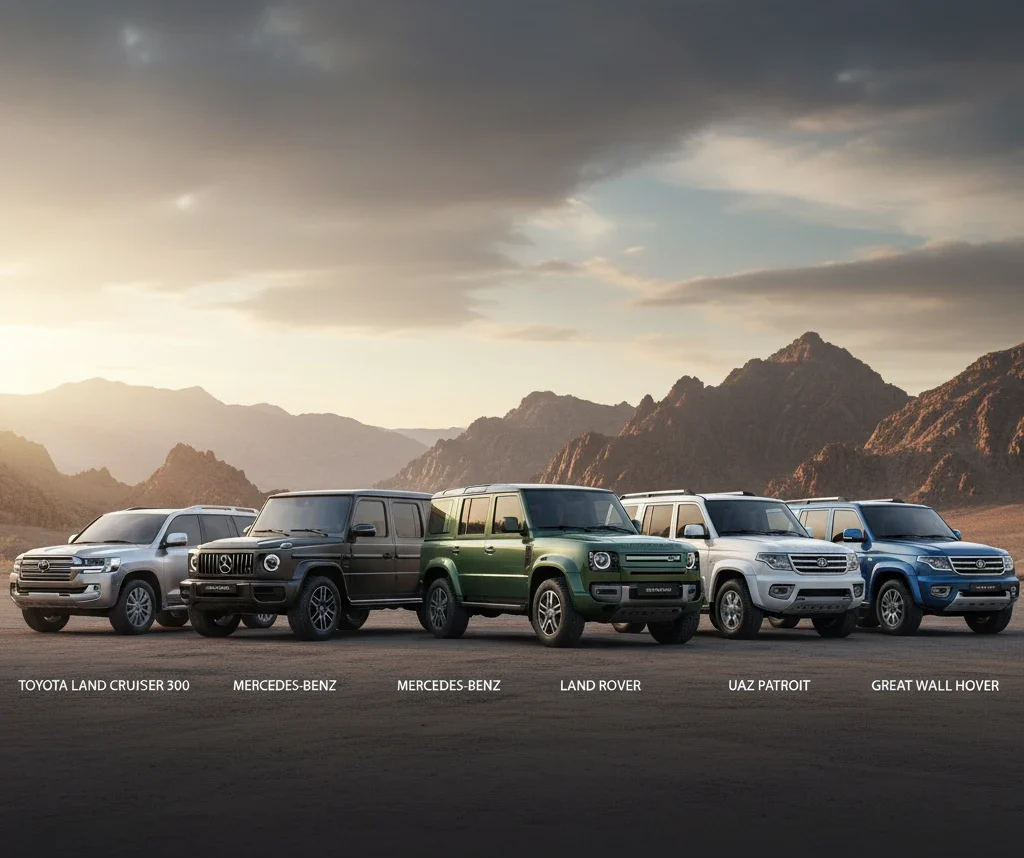 Популярні моделі рамних позашляховиків 2026: Toyota Land Cruiser, Mercedes-Benz G-Class, Land Rover Defender та інші