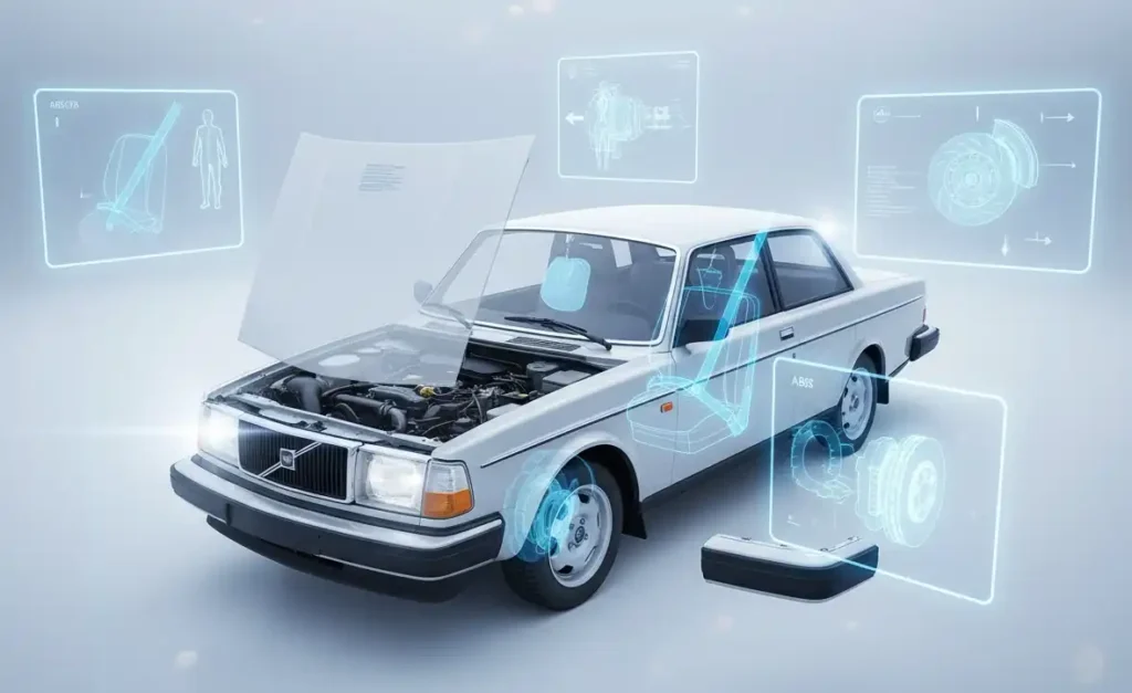 Інновації Volvo у сфері безпеки: триточкові ремені, подушки безпеки та система ABS